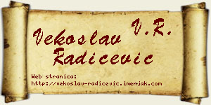 Vekoslav Radičević vizit kartica